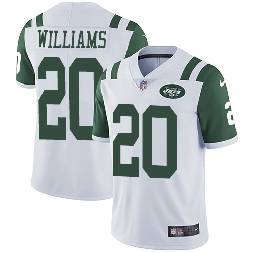 Nike Jets #20 Marcus Williams White Men's Stitched NFL Vapor Untouchable Limited Jersey - Click Image to Close